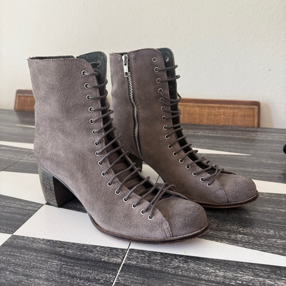 Jeffrey Campbell Shoes - Jeffrey Campbell Gray Lace-Up Boots